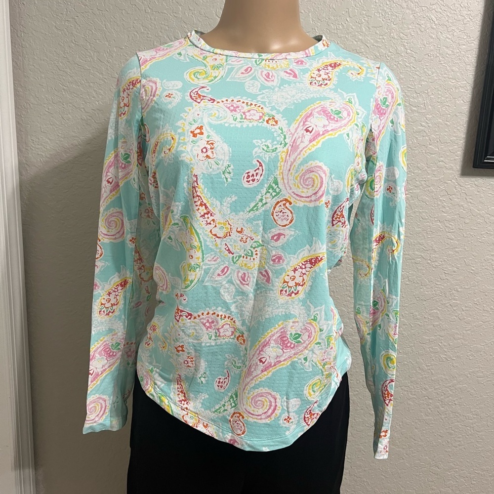 U IBKUL Paisley Long Sleeve Top caja 8 - Picture 2 of 3